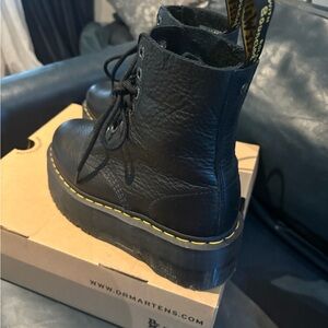 Dr. Martens Black Leather Platform Boots